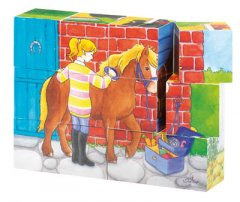 goki - Würfelpuzzle Pferde