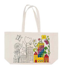 goki - Baumwolltasche Blumenstadt