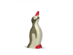 Holztiger - Pinguin, klein Kopf hoch